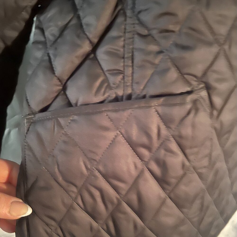 LL Bean Women's Quilted Riding Jacket in black size Large - Picture 10 of 13